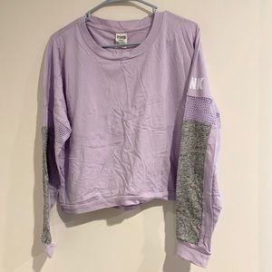 🐕 PINK Long-Sleeve Crop Top